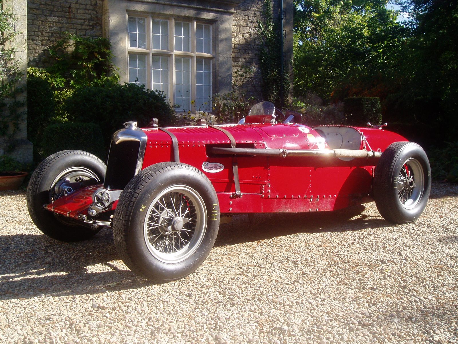 A red single-seater Riley